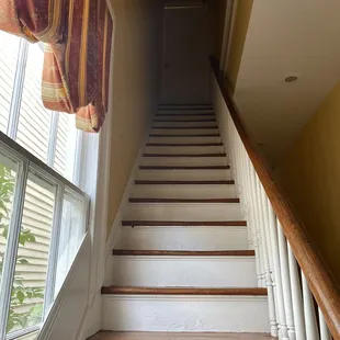 If you have mobility issues these stairs are not easy to navigate with your bags.