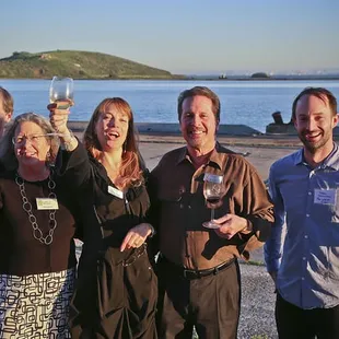 L to R: Carica winemakers Charlie &amp; Margaret Dolbaum, Kevin and Barbara Brown of R&amp;B, Adam Chinchiolo - Far West Cider Co.