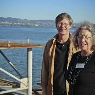 Margaret &amp; Charlie Dolbaum of Carica Wines. Outside the winery.