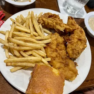 Chicken Tender basket is made of chicken breast and very tender!