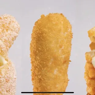 a variety of fried food items