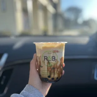 Cold Creme Brulee Pearl Latte