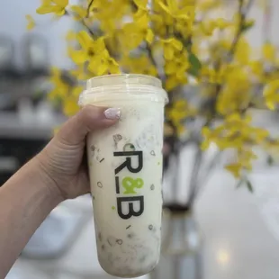 Candy Milk Tea Cheese cream with Crystal Boba