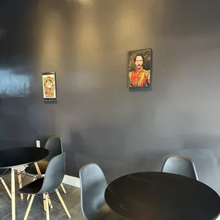 Interior of store with some artwork