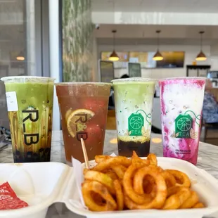 Drinks and Curly Fries