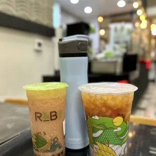 Strawberry Yakult and Hawaiian Fruit Black Tea...