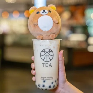 Jasmine Milk Tea with boba