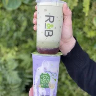 Strawberry Matcha Latte and Taro Stormy