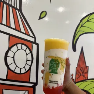 Mango Stormy with popping boba