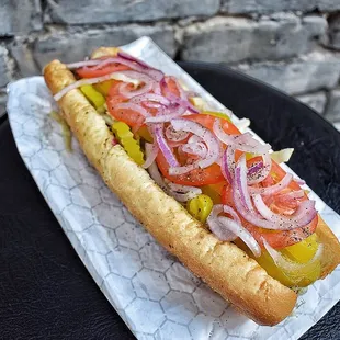 Cheesesteak Hoagie - grilled ribeye on a 10" Amoroso roll (from Philly bakery) with choice of cheese topped with deli-style toppings!