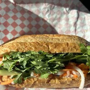 Grilled pork banh mi