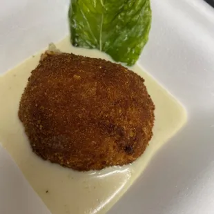 Arancini with roasted local butternut squash and apples, in a bechamel