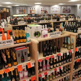 a large selection of wines