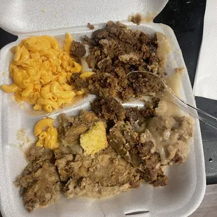Look how dry this food was my goodness!