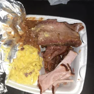 a tray of food