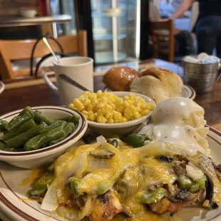 Smothered chicken breast