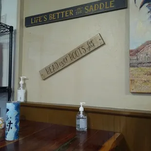 Bar decor.