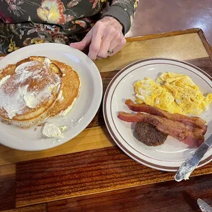 Two Eggs Plate with pancakes too