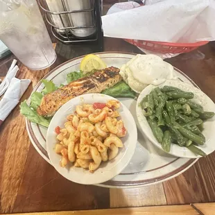 Grilled Salmon with three sides