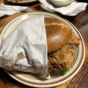 Chicken fried chicken sandwich