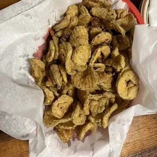 Fried pickles (nice batter but too salty)