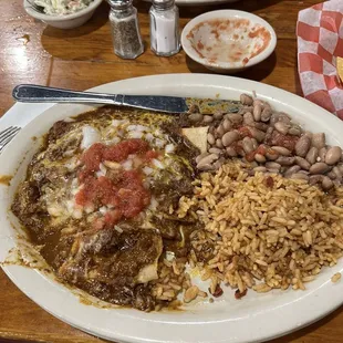 Cheese and onion enchiladas