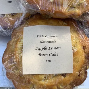 Claudia bakes and sells baked goods using apples from their orchard! This one in particular is moist, flavorful, and a must for purchase!