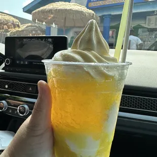 Banana icy ice cream