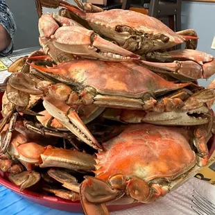Delicious boiled crabs