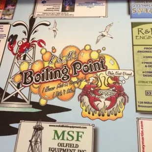 R&amp;M's Boiling Point table sign :)