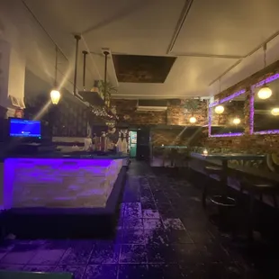 the interior of the bar