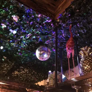 Inside from sitting at the bar above.