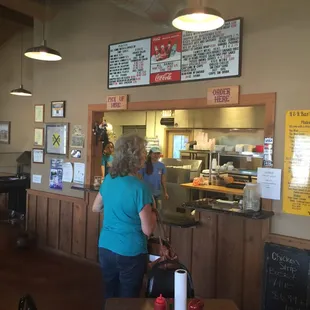 a woman ordering food