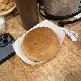 a hamburger and fries