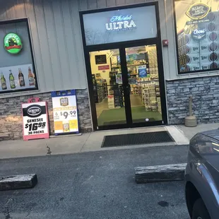 the front of the store