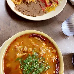 two plates of mexican food