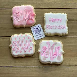Happy Birthday/Monogram set