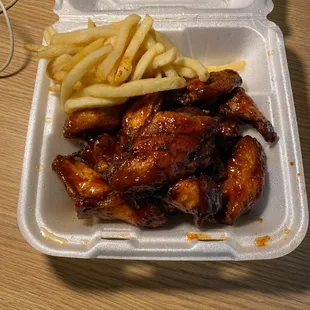20 Pieces Traditional Wings with Founders Favorite Flavor and fries.