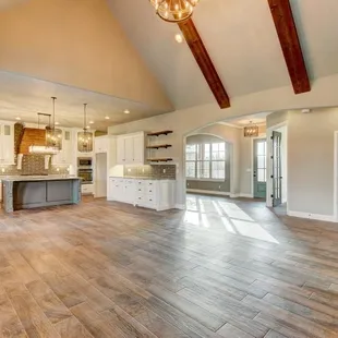 a large open floor plan
