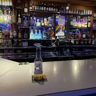 This is what the bar area sorta looks like. Very clean, well lit, and a variety of drinks.