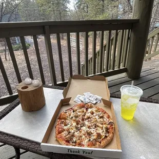 pizza, outside