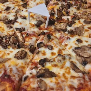Medium mushroom pizza