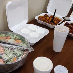 a variety of food items