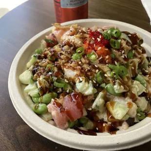Large seafood harvest bowl
