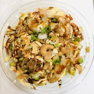 4. Creamy Cashew Shrimp Poke Bowl