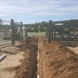 Drainage project in process