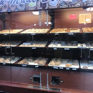 a display of baked goods