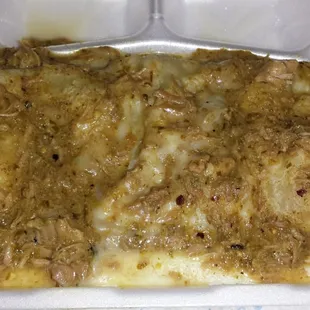 "Wet" Chile Verde Burrito