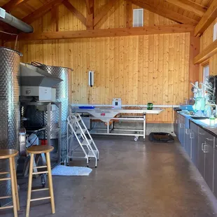 a kitchen with stainless steel appliances