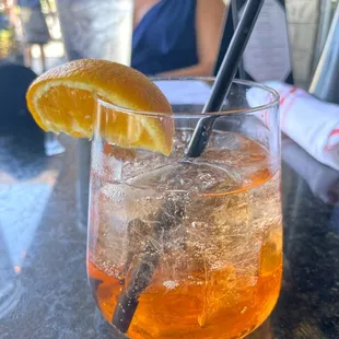 a glass of orange juice